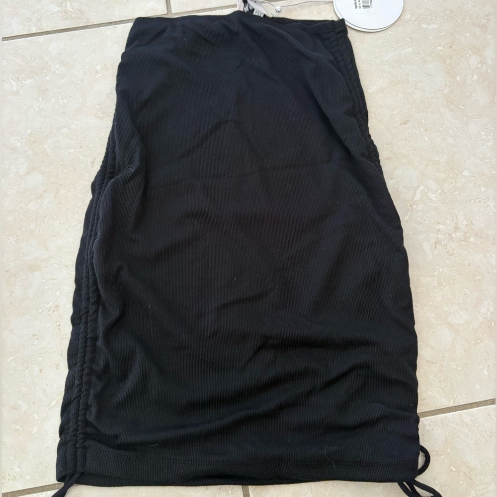 Princess Polly Black Drawstring Midi Pencil Skirt